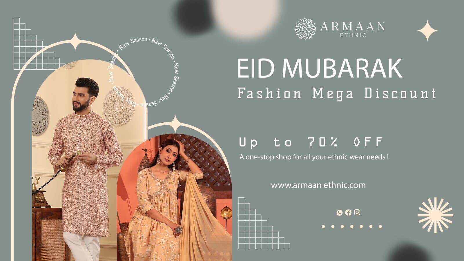 Armaan Ethnic Wear Eid campaign banner